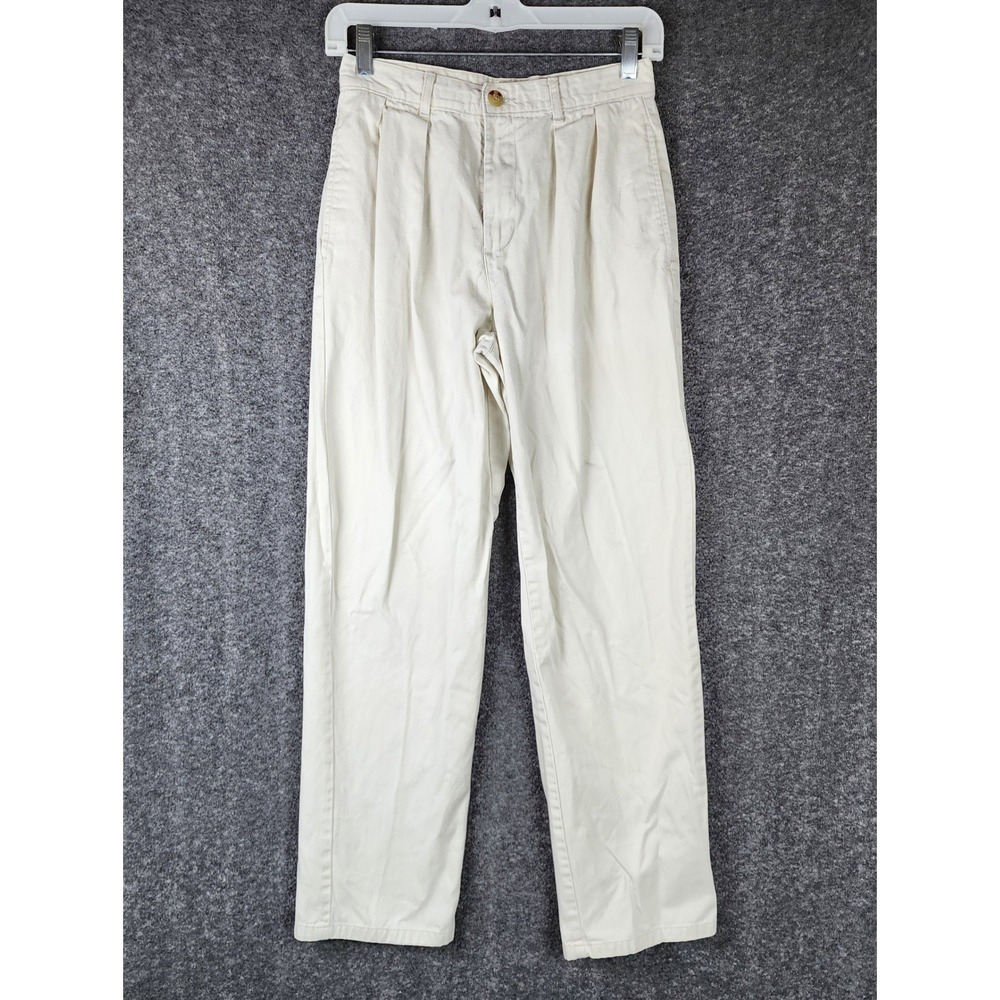 Polo Ralph Lauren Chino Pants Womens 14 Polo Chino Cream Pleated GOOD
